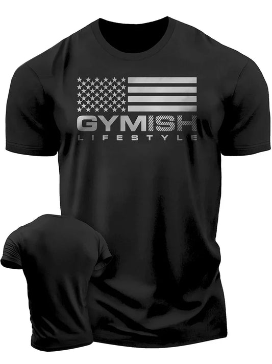 3D Printed “Recover Fully” Funny Gym T-Shirt – Men’s Cotton Workout Tee