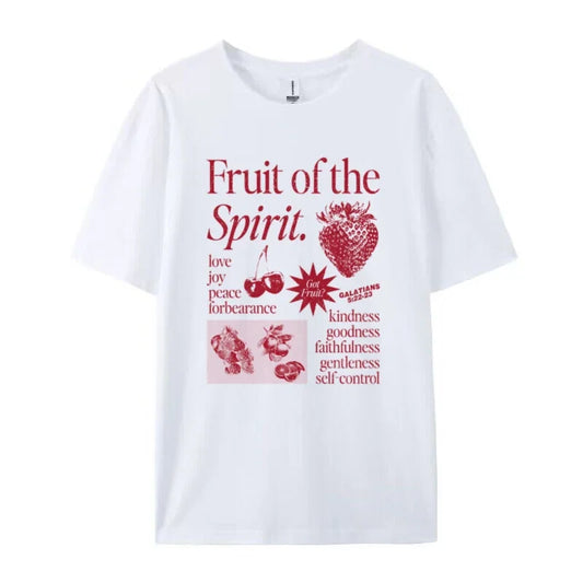 Retro Fruit of the Spirit Bible Verse T-Shirt – Cool Christian Tee for Women & Men