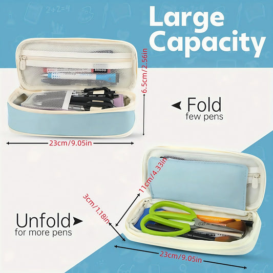 Extra Large Capacity Pencil Case – Waterproof Stationery Organizer for Students & Office