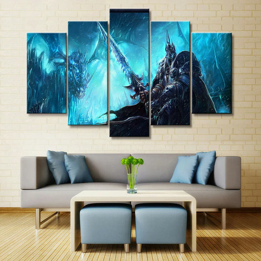5-Piece Canvas Wall Art – The Battle of War Game Poster Print Set