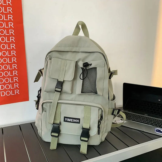 Multifunctional Teenager Laptop Backpack – Stylish Canvas School Bag for Students