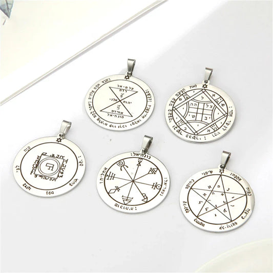 Key of Solomon Pendant – Mystical Stainless Steel Amulet Necklace Charm