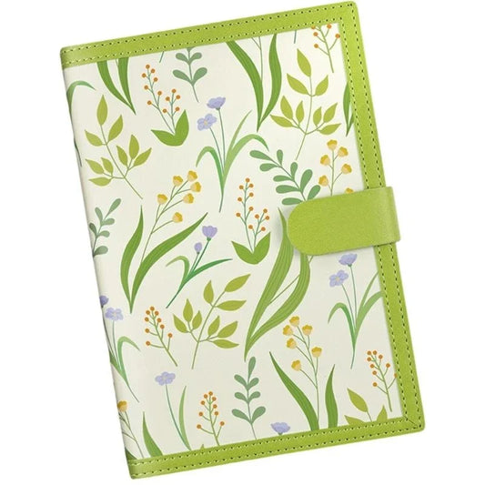 Flower Leather Journal Notebook – 224 Pages, 8.5x5.7 Inches