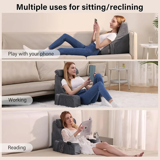 Extra Large Reading Pillow for Bed – Memory Foam Arm Rest Pillow for Ultimate Comfort