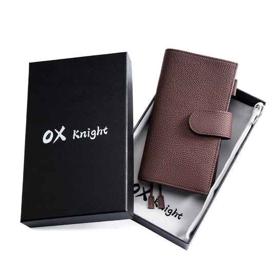 OX KNIGHT Traveler’s Notebook Cover – Genuine Leather Planner & Journal Organizer