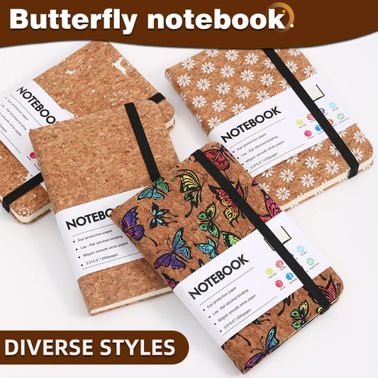 A6 Retro-Style Pocket Mini Notebook – Artificial PU Leather with Stamping