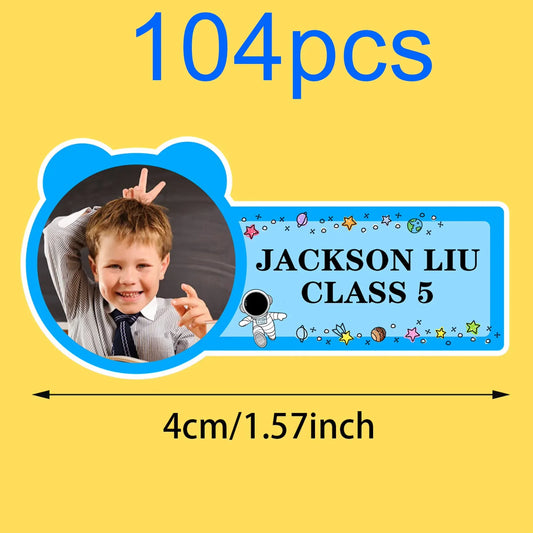 Personalized Children's Name Stickers – Waterproof ZP1 Labels for Kindergarten & School Supplies