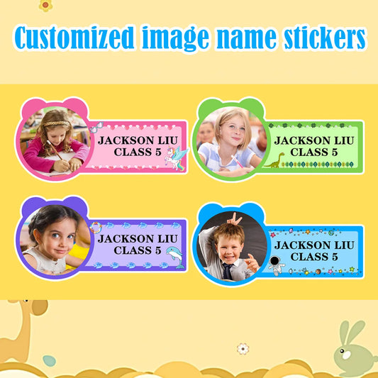 Personalized Children's Name Stickers – Waterproof ZP1 Labels for Kindergarten & School Supplies
