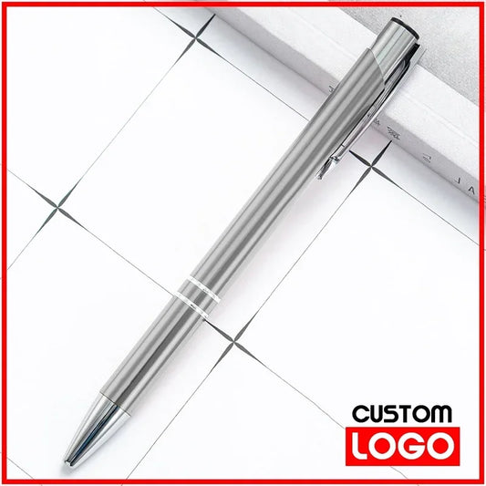 50pcs/lot Custom Metal Ballpoint Pens – Personalized Engraved Logo Pens for Business, Gifts & Promotion