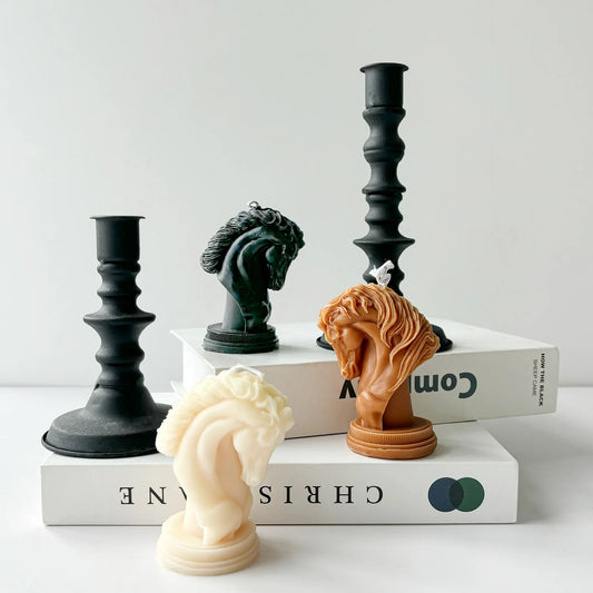 3D Horse Head Scented Candle – Handmade Animal-Shaped Soy Wax Candle