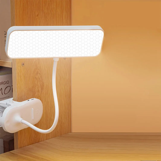 LED Reading Light – Bendable Touch Lamp with USB Charging & Clip-On Design