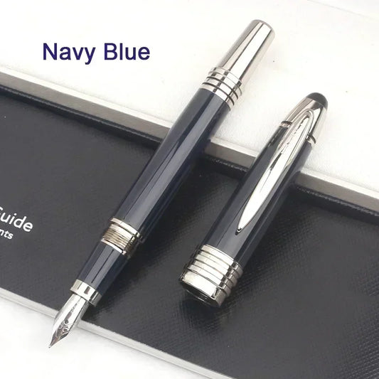 Limited Edition John Kennedy Carbon Fiber Rollerball & Ballpoint Pen – Dark Blue Fountain Pen with JFK Clip