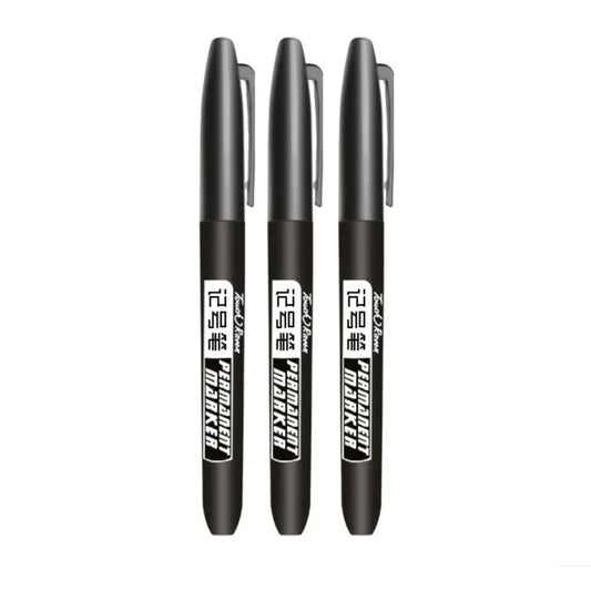 3pcs/Set Permanent Marker Pens – Waterproof Fine Point (1.5mm) in Black, Blue & Red