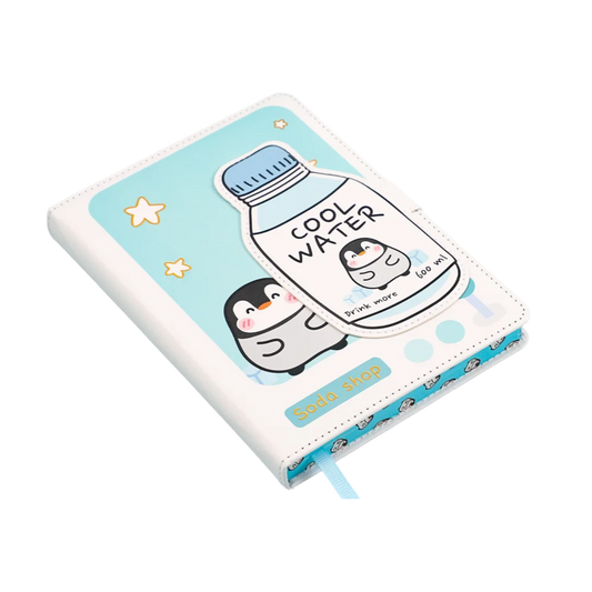 Cartoon Cute B6 Magnetic Notebook – Macaron Color, 224 Pages, Student & Office Use