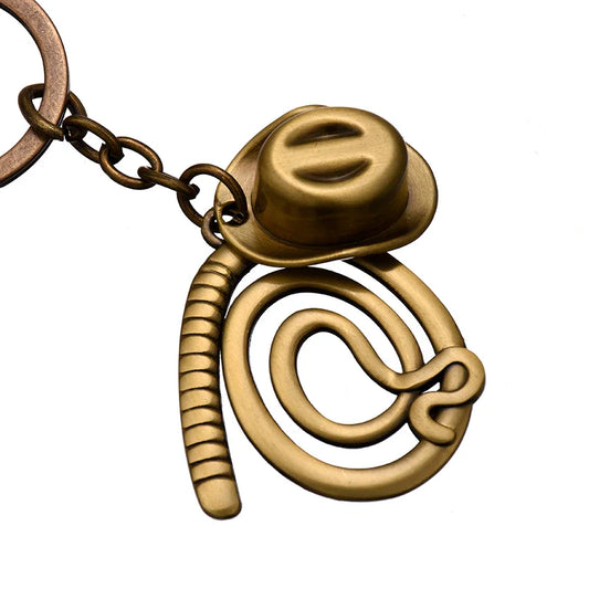 Indiana Jones Pendant Necklace & Keychain Set – Raiders of the Lost Ark Fan Jewelry