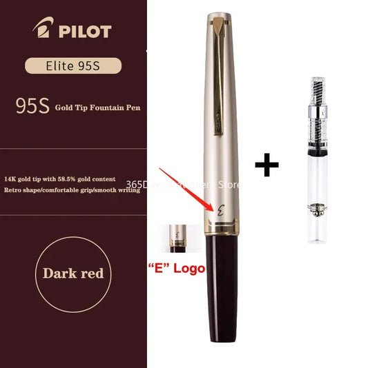Japan PILOT Elite 95s Fountain Pen – 14K Gold Nib, Pocket Design, 95th Anniversary Edition