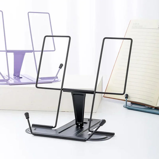 Portable Adjustable Book Holder – Reading Stand for Cookbooks, Tablets & Phones
