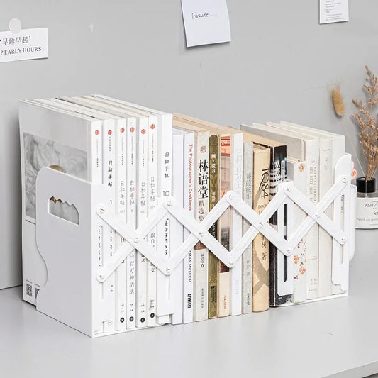 2-Color Retractable ABS Book Stand – Adjustable Bookshelf & File Holder for Students