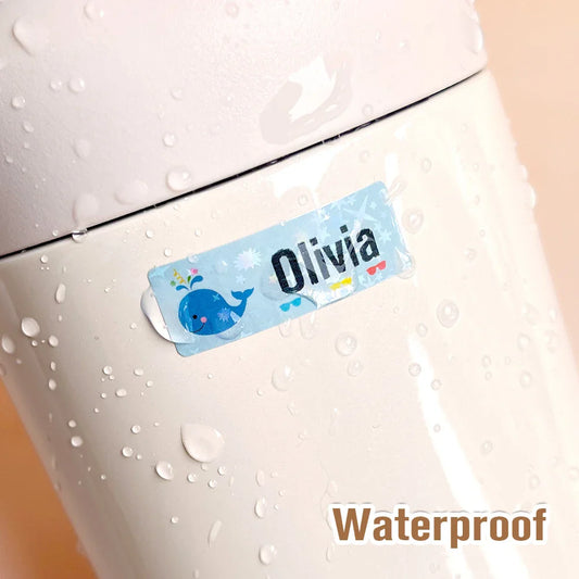 Waterproof Baby Name Stickers – Custom Hebrew Labels for Kindergarten & School Supplies