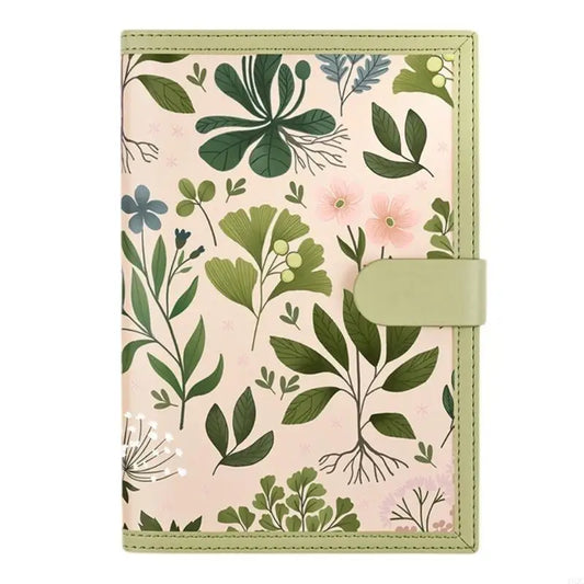 Flower Leather Journal Notebook – 224 Pages, 8.5x5.7 Inches