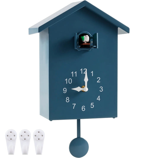 Creative Cuckoo Wall Clock – Silent Hanging Clock with Bird Tweeting Sound for Home & Living Room Décor
