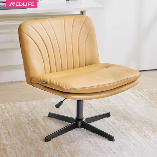 Redlife Criss Cross Chair – Rotating Adjustable Office Chair with PU Leather & Double Cushion