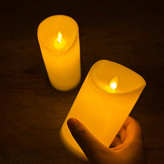 Flameless LED Candle – Warm Glowing Decorative Electric Candles for Home & Festival Decor