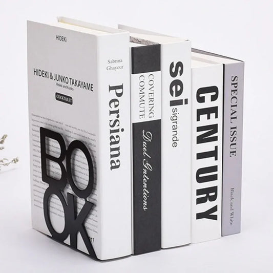 Iron Bookend Stand – Non-Slip Book Support for Home, Office & Library