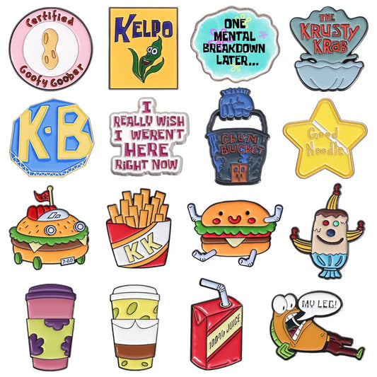 Comedy Animation Inspired Enamel Pins – Funny Cartoon Lapel Brooches for Fans & Friends
