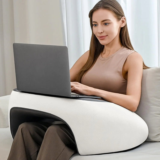 Gaming & Reading Pillow Laptop Lap Desk – Memory Foam Pillow with Cup Holder