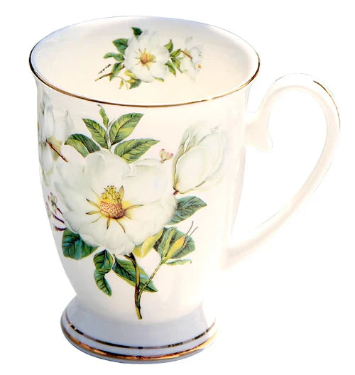 300ML Bone China Funny Coffee Mug – Vintage Floral Porcelain Tea Cup