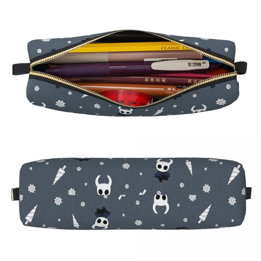 Hollow Knight Pattern Pencil Case – Classic Large Capacity Pen Bag for Students