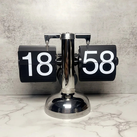 Vintage Flip Digital Clock – Retro Mechanical Page-Flipping Timepiece for Home & Office