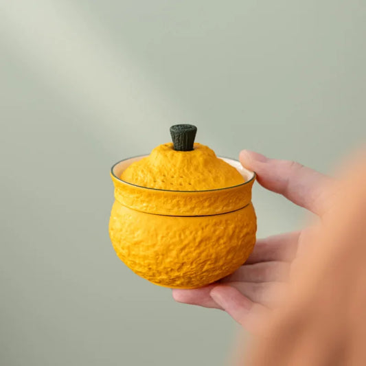 One-Person Portable Tea Set – Ceramic Quick Brew Cup with Teapot