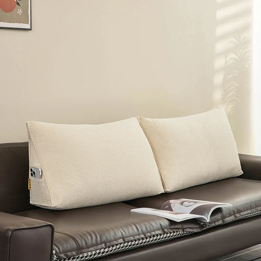 Reading Pillow for Bed – Memory Foam Back Pillow with Arms & Pockets for Adults
