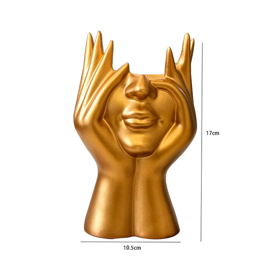 Unique David Statue Pen & Makeup Brush Holder – Scandinavian Style Resin Storage Box
