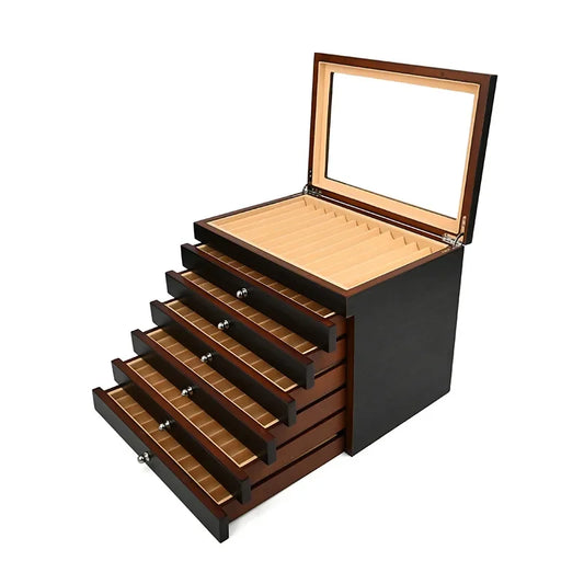 Lacquer Wooden Fountain Pen Display Organizer Box – Luxury Collector Case (12/23/34/78 Slots)