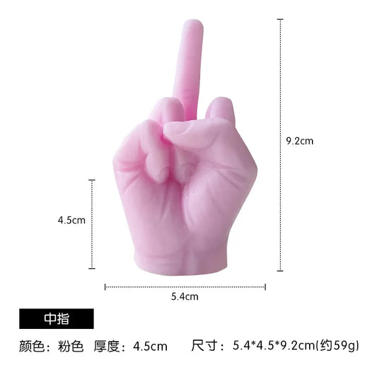 Middle Finger Gesture Scented Candle – Funny & Bold Home Decor Gift
