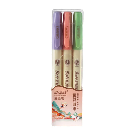 BAOKE S41 Soft Tip Brush Pen – Calligraphy & Art Drawing Pen with Fadeproof Ink