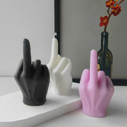 Middle Finger Gesture Scented Candle – Funny & Bold Home Decor Gift
