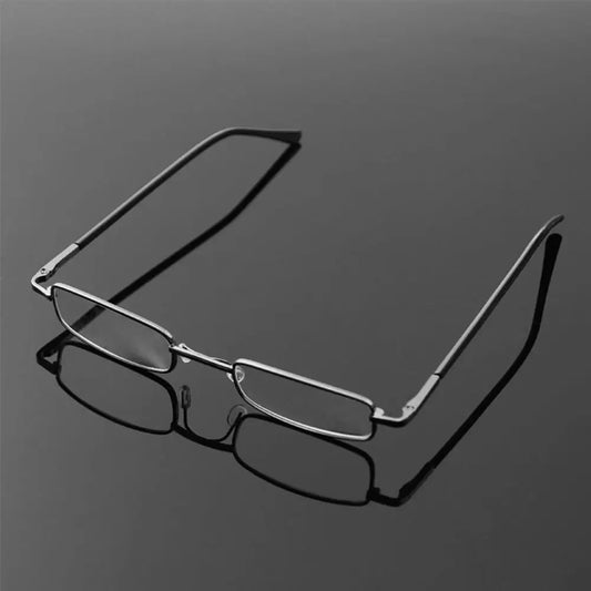 Vintage Eye Protection Reading Glasses – Ultralight Metal Square Eyewear for Men & Women