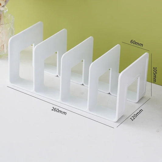 Multi-Function Book & Magazine Organizer – Desktop Storage Bookend Stand for Office & School