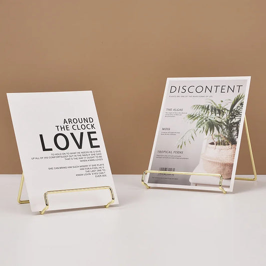 Multifunctional Metal Holder – Stainless Steel Display Stand for Phones, Photos, Books & Magazines