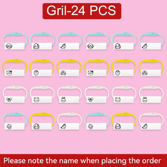 Waterproof Baby Name Stickers with Tag Rope – Customized Labels for Children’s Clothing, Shoes, Schoolbags & Cups