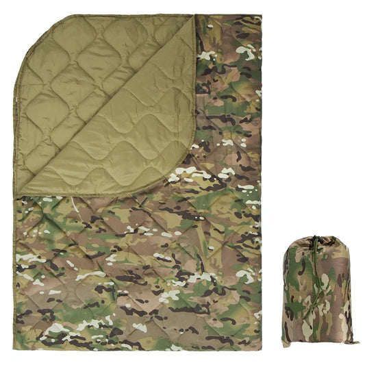 Camping Blanket with Compression Carry Bag – Lightweight Warm Outdoor Quilt for Hunting & Jungle Gear