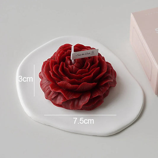 Peony-Shaped Low-Temperature Aromatherapy Candle – 90g Soy Drip Wax for Couples' Intimate Play