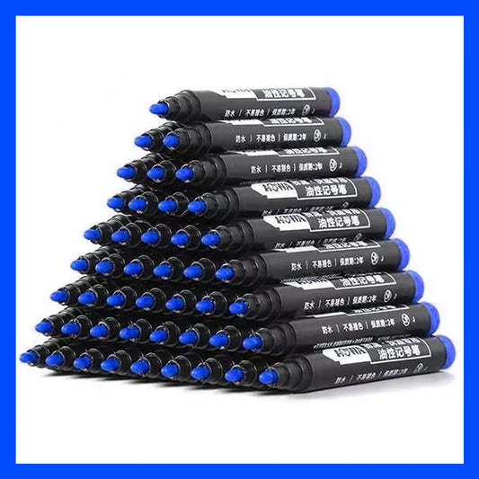 5–50pcs Waterproof Oil-Based Marker Pens – Black, Blue, Red Ink for Glass, Metal, Art & Office Use
