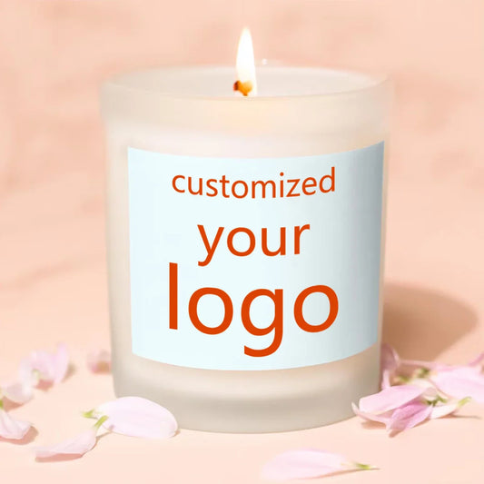 Custom Photo White Soy Candle – 7oz Personalized Wedding Gift