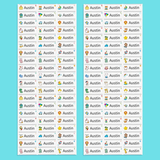 Custom Transparent Baby Name Stickers – Personalized Waterproof French Labels for Kindergarten