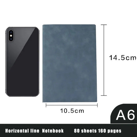 A6 Thickened Notes Business Pu Notepad Sheepskin 160pages Lined Notebook